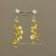 夏日多巴胺黄色花朵流苏耳钉甜美小清新氛围感耳环海边度假风耳饰