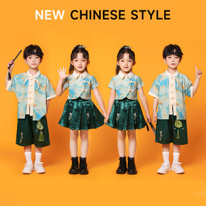 伙伴计划男女童中国风儿童演出服