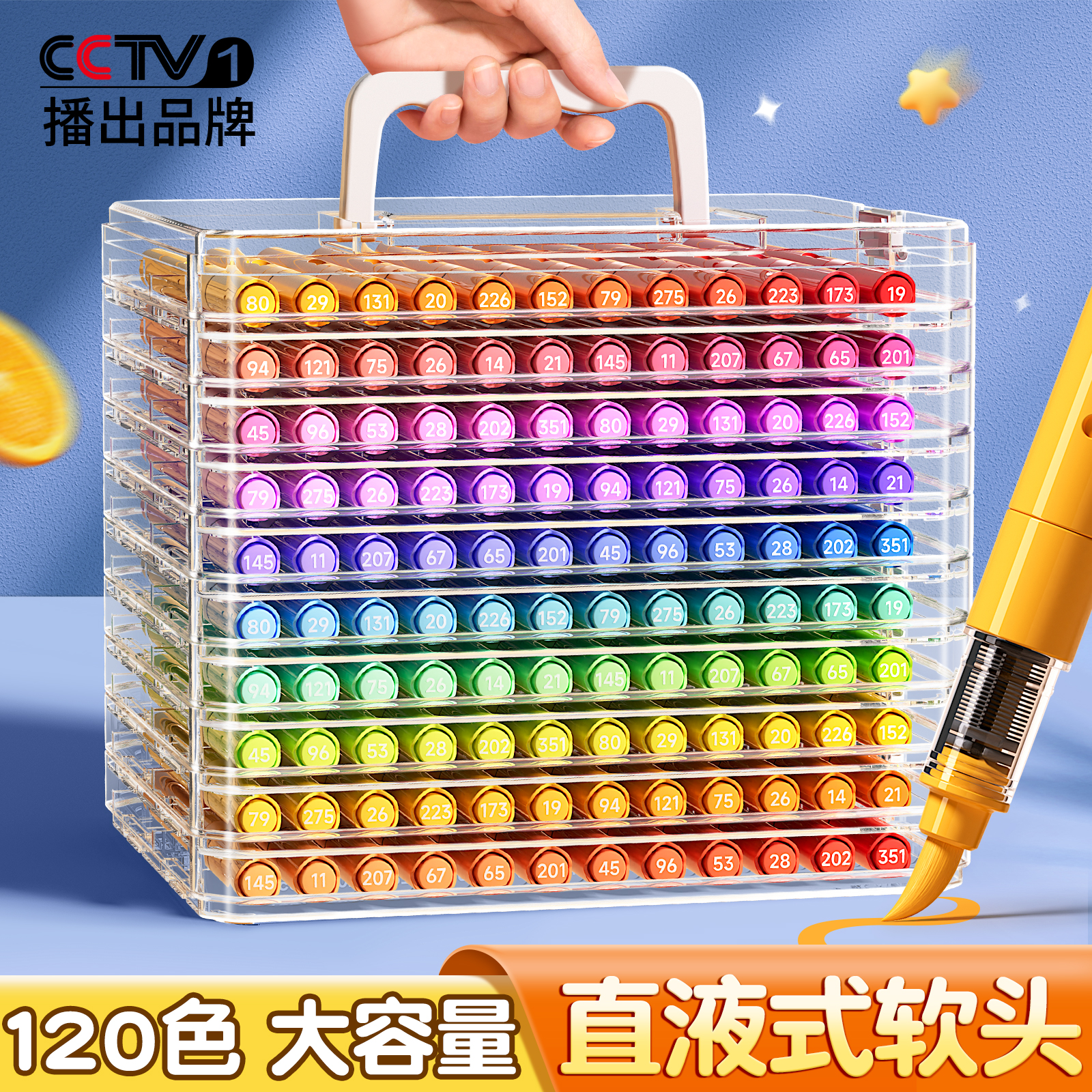 120色直液式丙烯马克笔