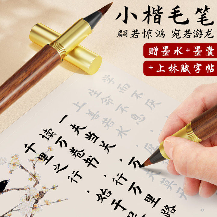 小楷毛笔专用书法初学者入门套装新款钢笔式毛笔专业级大师簪花小号软笔毛狼毫兼毫抄经国画廋金体行书勾线笔高性价比高么？