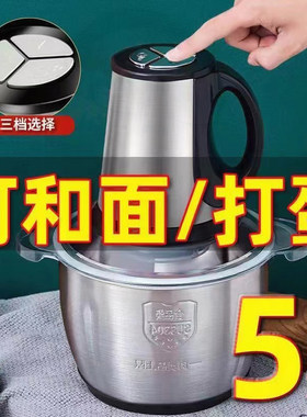 5L家用电动绞肉机料理机大容量B多功能绞陷机辅食机小型打肉碎肉