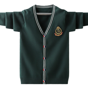 春秋薄款针织开衫男童上衣外套6韩版纯棉毛衣2021年新款中小潮童