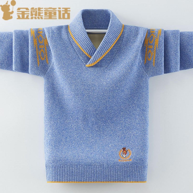 秋冬新款洋气风加绒加厚针织衫