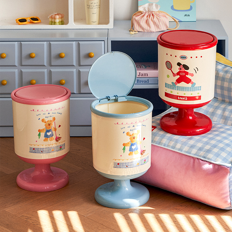 2025新款多巴胺垃圾桶带盖