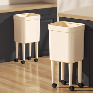 厨房垃圾桶家用2026新款客厅高颜值可移动大号大容量免弯腰卫生桶