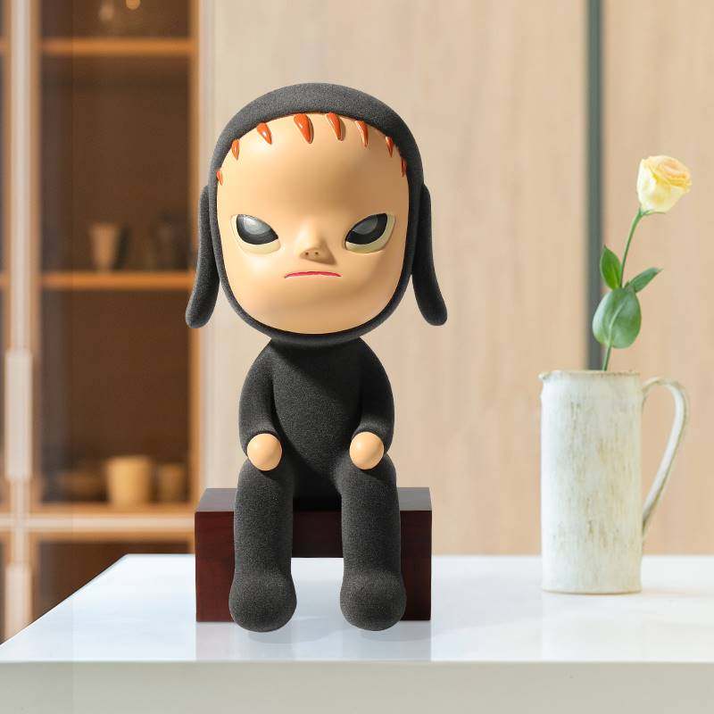 奈良美智蜗居失眠娃娃人偶公仔摆件卡通潮流梦游夜游海藻人装饰品