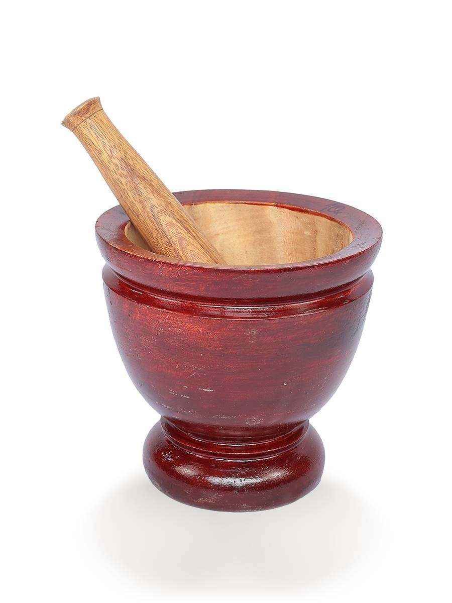 傣味舂臼鸡脚家用实木捣蒜研磨器舂木辣椒擂钵对窝杵舂钵舂桶木臼