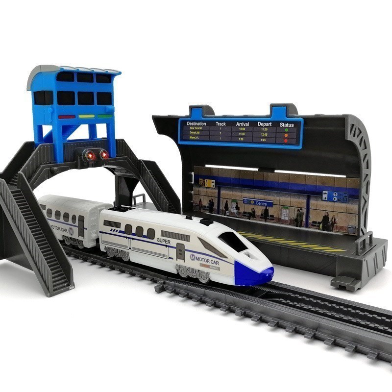 高铁和谐号小火车轨道车玩具仿真动车拼装男孩汽车模型电动儿童