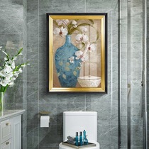 防水免釘歐美花卉衛生間浴室裝飾畫客餐廳酒店廁所洗手間墻壁掛畫