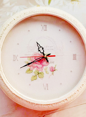 白色巴洛克钟表   表框