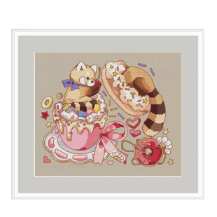 Enjoy1014-萌咔物语12  卡通动物 自配十字绣套件  DMC线 E线