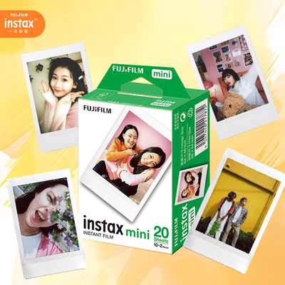 富士 instax 拍立得相纸mini拍立得相机通用花边相纸白边双包相纸