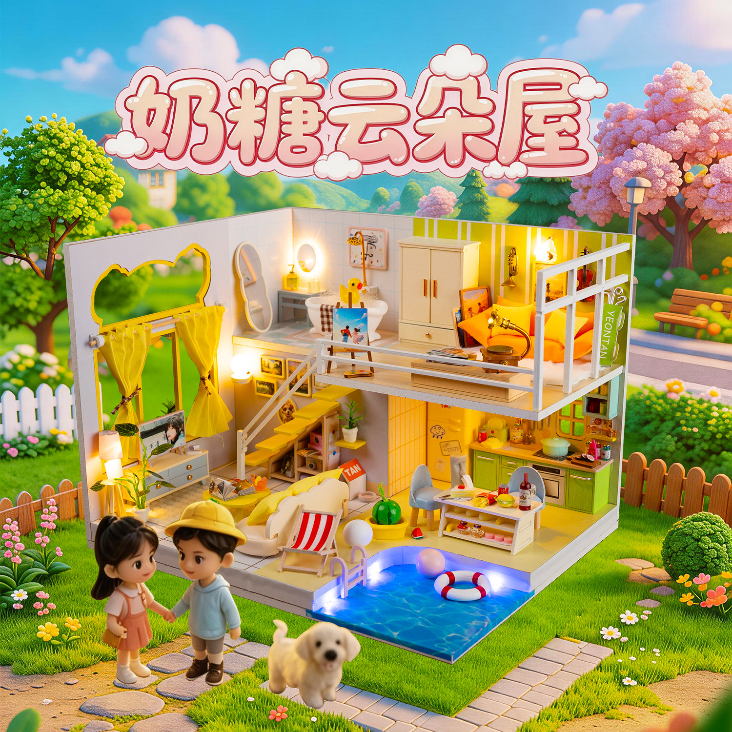 DIY拼装微缩场景模型小屋礼物图片