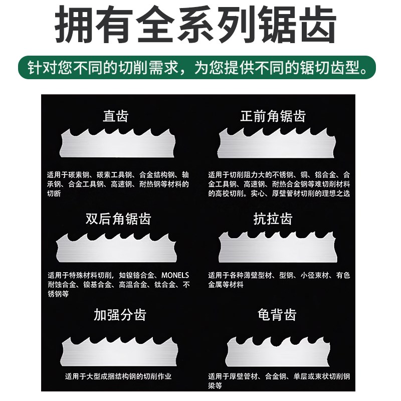 带锯条锯床锯条双金属切割机u用锯片带锯m42剧条高速锋钢硬质合金