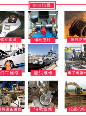 螺丝胶紧固防松动滑丝螺纹密封胶水锁固剂耐高温快干厌.氧胶高强