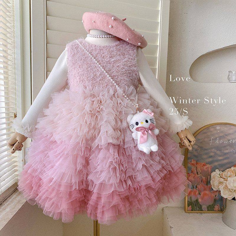 【乌糖】打底加绒蛋糕加绒连衣裙2025冬款无袖套装连衣裙女童两件,童装/婴儿装/亲子装,套装,淘宝优惠券,粉丝福利购,淘宝优惠卷