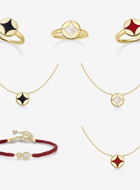 [新品]何家原厂财源滚滚项链红绳手链戒指轻奢高级圣诞新年礼物女