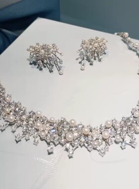 赵金麦联名款何家原厂925纯银璀璨星云项链耳环高级感毛衣颈链