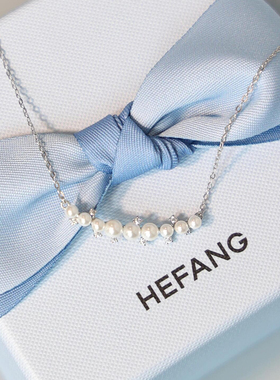 何家赵今麦同款925纯银白月光锁骨链轻奢气质高级感女生日礼物