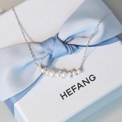 何家赵今麦同款925纯银白月光锁骨链轻奢气质高级感女生日礼物