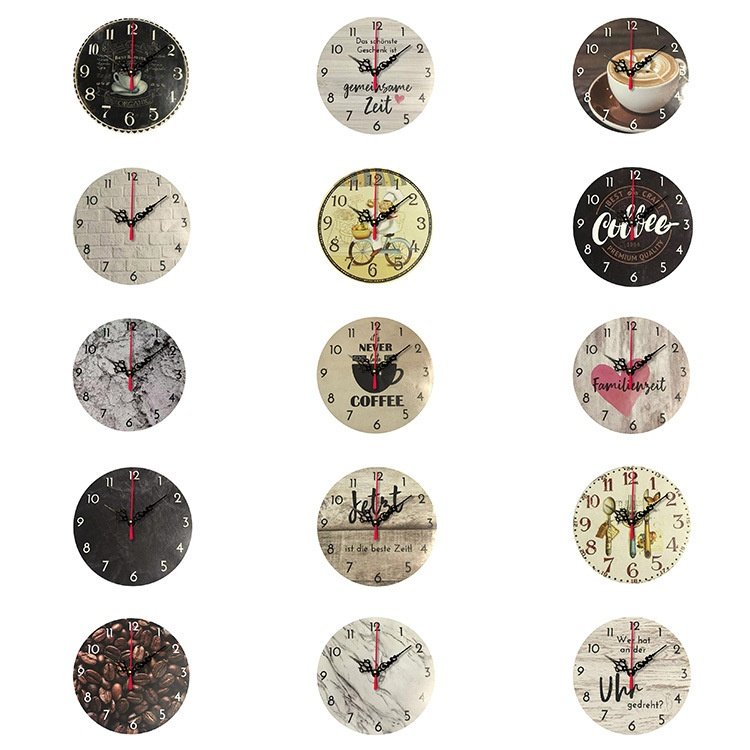 12cm座钟客厅装饰钟表创意数字时钟密度板静音钟表工厂现货,家居饰品,立钟/落地钟,淘宝优惠券,粉丝福利购,淘宝优惠卷