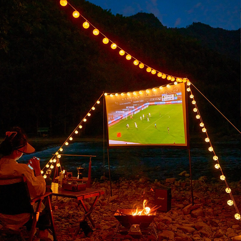 沙滩排球led灯串太阳能装饰灯户外防水氛围灯露营闪灯彩灯满天星