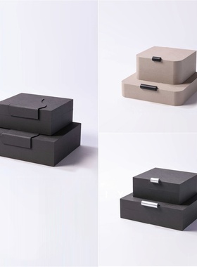 首饰盒皮革轻奢创意家居样板间卧室梳妆台衣帽间收纳摆件