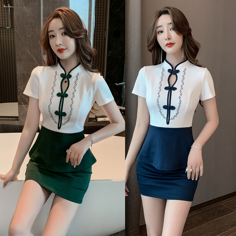 高端养生馆工衣中式采耳会所制服套装气质酒店足浴足疗技师工作服