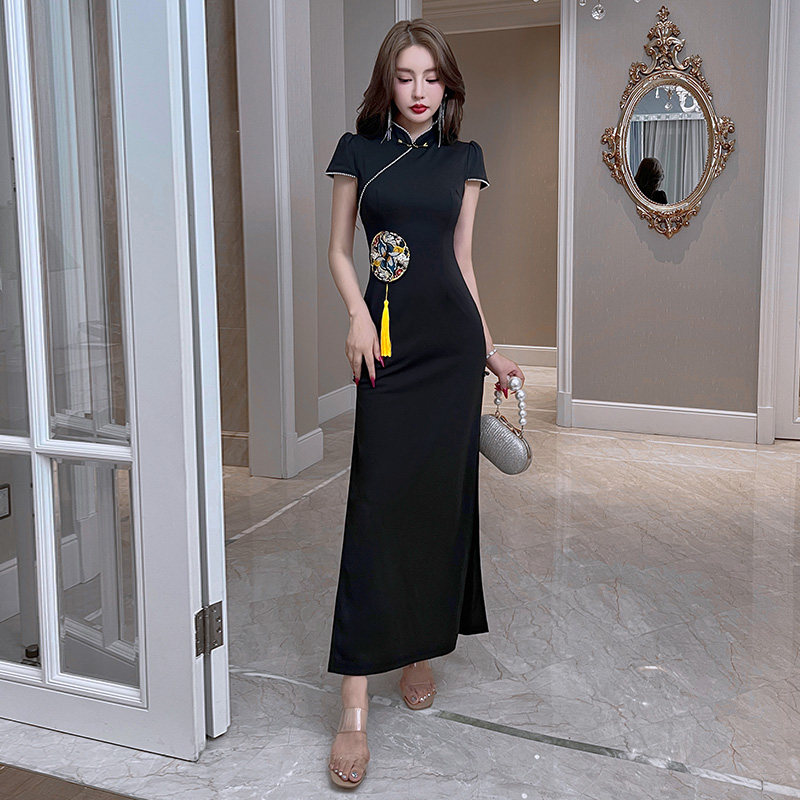 晚礼服复古旗袍连衣裙气质技师服