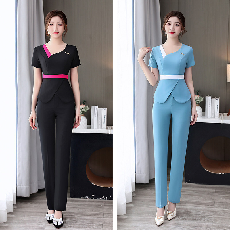 美容师工作服长裤套装气质酒店制服高端沐足养生会所spa技师工衣