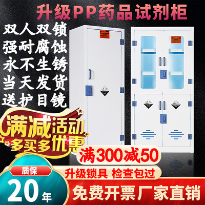实验室pp酸碱柜药品柜试剂柜化学品安全柜仪器柜储存柜双锁耐腐蚀