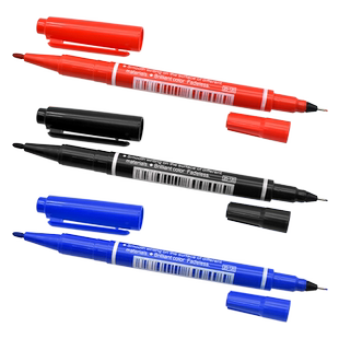 油性双头记号笔 美国三福32001实验室专用双头记号笔Sharpie无尘净化笔 明之雪AR-305记号笔耐抗防75酒精