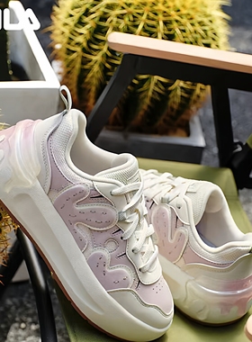 仙人掌|FILA 斐乐官方女CACTI 摩登板鞋厚底面包时尚休闲运动鞋