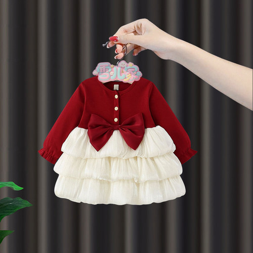 周岁女宝礼服女童秋季连衣裙