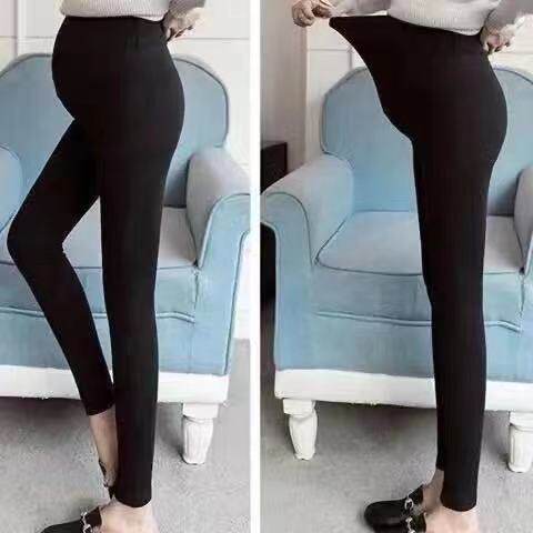 순면 임부복 가을 겨울 한국식 패션 천섬 무늬 대형 스웨트 재킷 중간길이 탑 + 배 지지팬츠