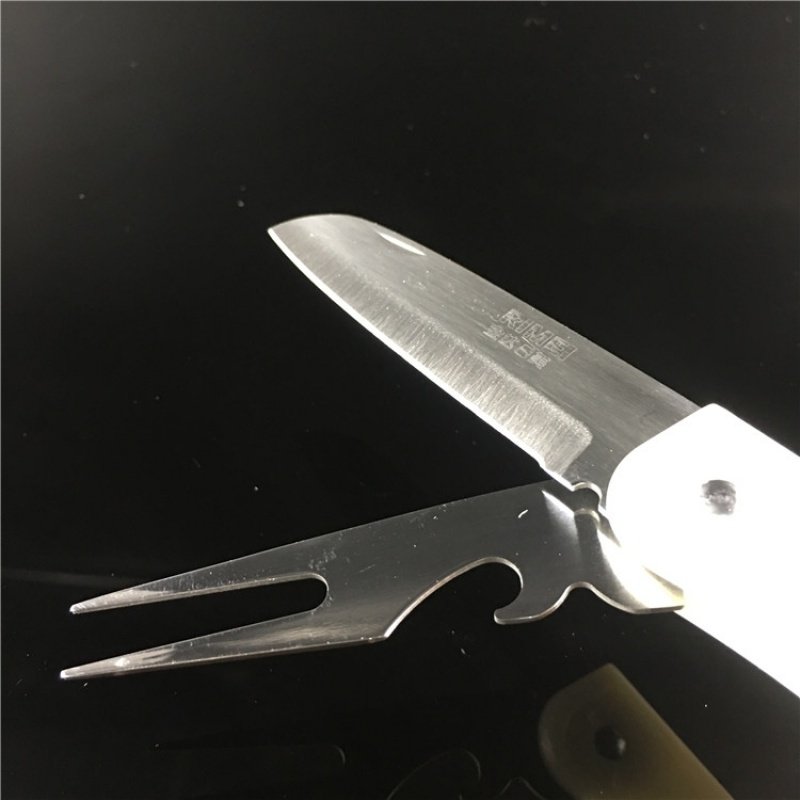 包邮 水果刀折叠式切水果小刀水果叉开瓶器开盖器水果削皮刀