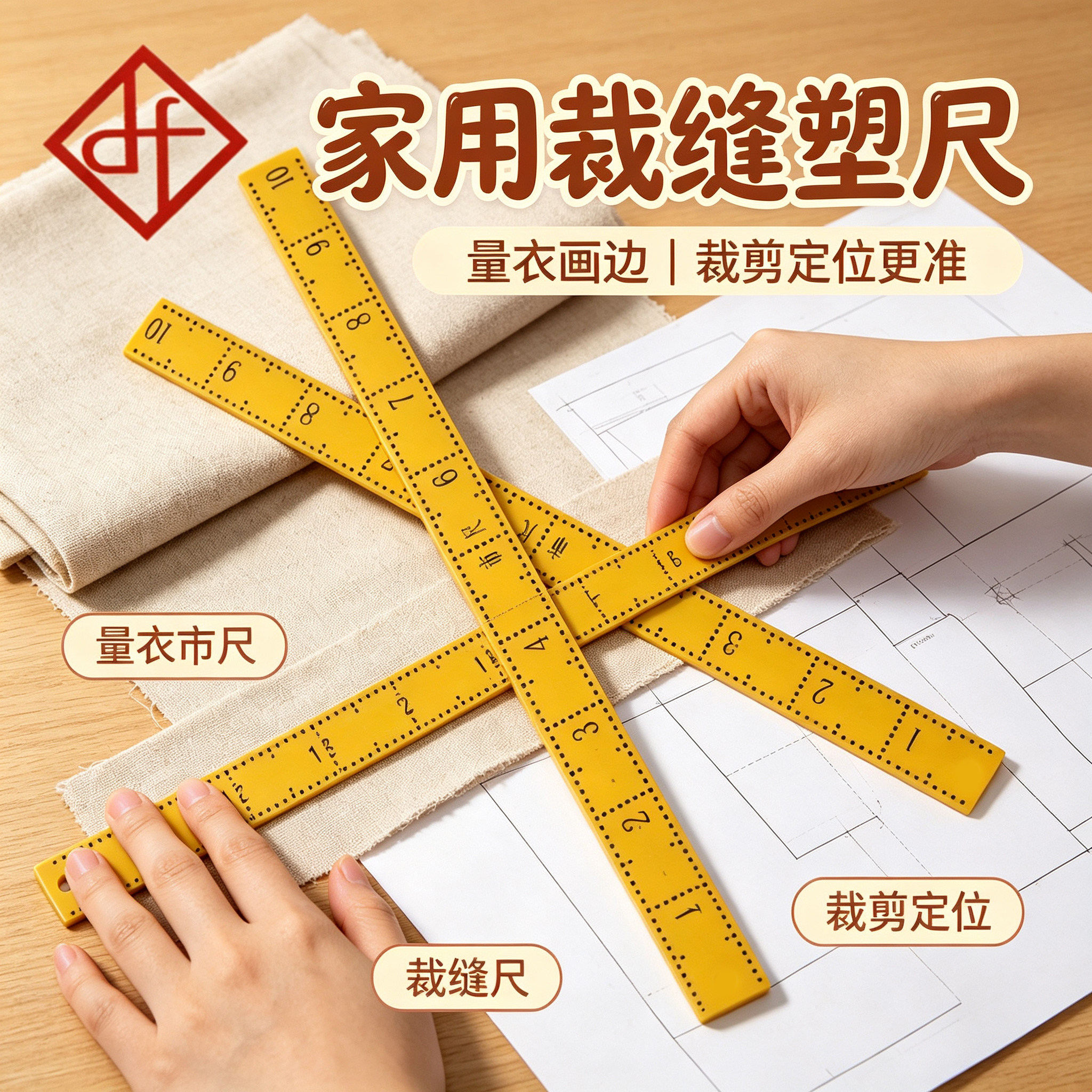 家用塑尺缝纫DIY手工布艺裁剪材料工具 量衣市尺 塑尺裁缝尺