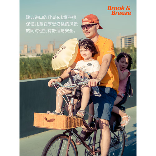 拓乐自行车儿童座椅前置安全座椅自行车座椅套装