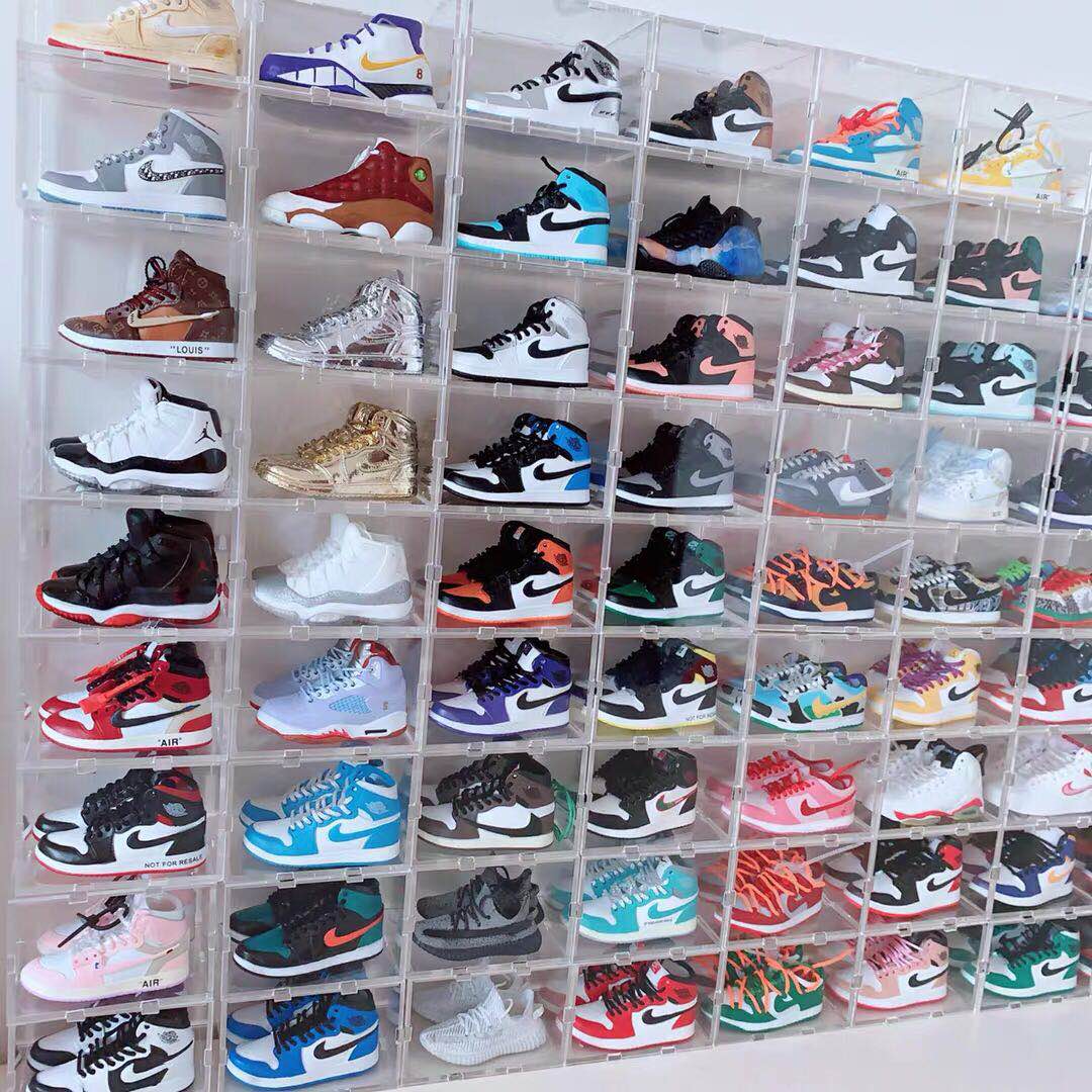 创意aj手办全套迷你球鞋模型汽车载摆件钥匙背包挂件男女生日礼物