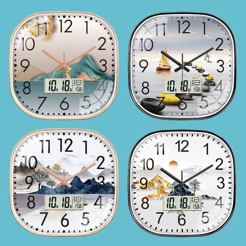 【14英寸35CM】新款大气时尚钟表现代轻奢简约挂钟家用客厅石英钟,家居饰品,挂钟,淘宝优惠券,粉丝福利购,淘宝优惠卷