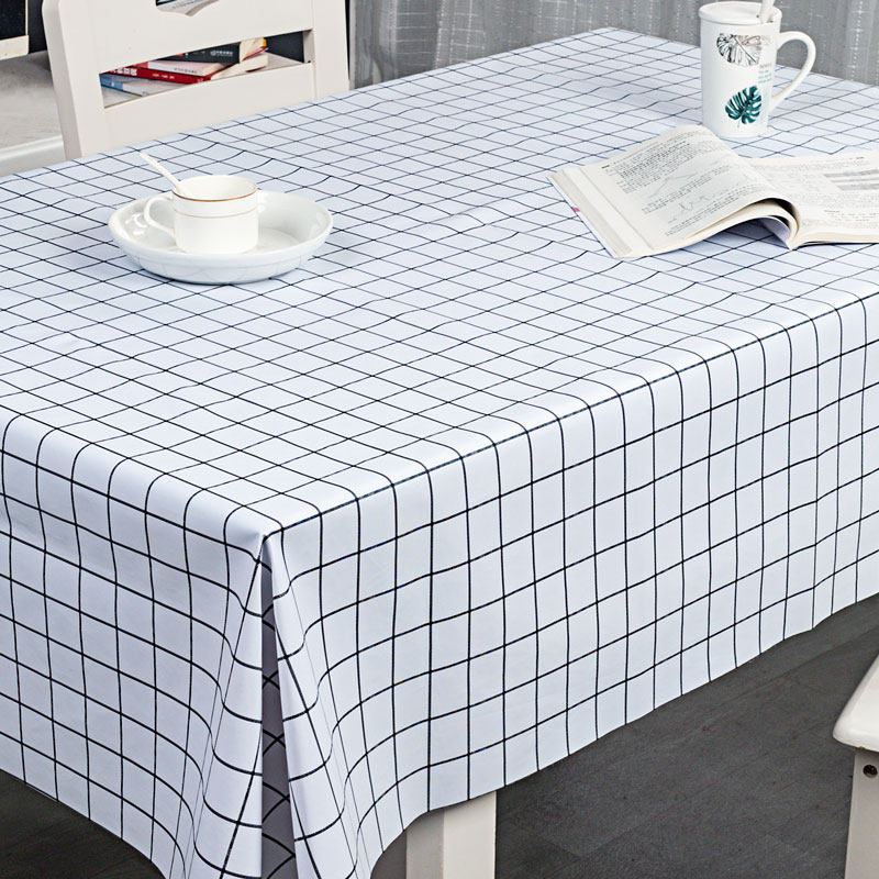 北欧桌布防水防油免洗布纹PVC网红ins风长方形高级感轻奢餐桌台布,居家布艺,桌布,淘宝优惠券,粉丝福利购,淘宝优惠卷