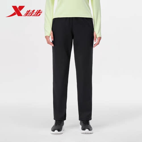反季清仓特步梭织运动裤女冬季加绒休闲跑步训练长裤975428980095