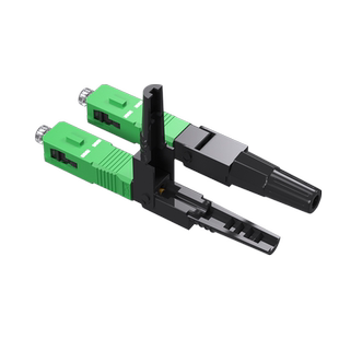 倾威 APC广电冷接头斜八度预埋式apc光纤冷接子SC预埋式长款短款冷接子现场快速连接器FTTH光纤冷接工具