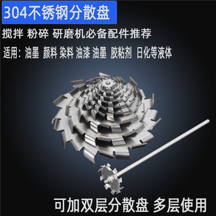 304不锈钢分散盘 油墨 涂料分散叶锯齿形搅拌机分散浆30-300mm