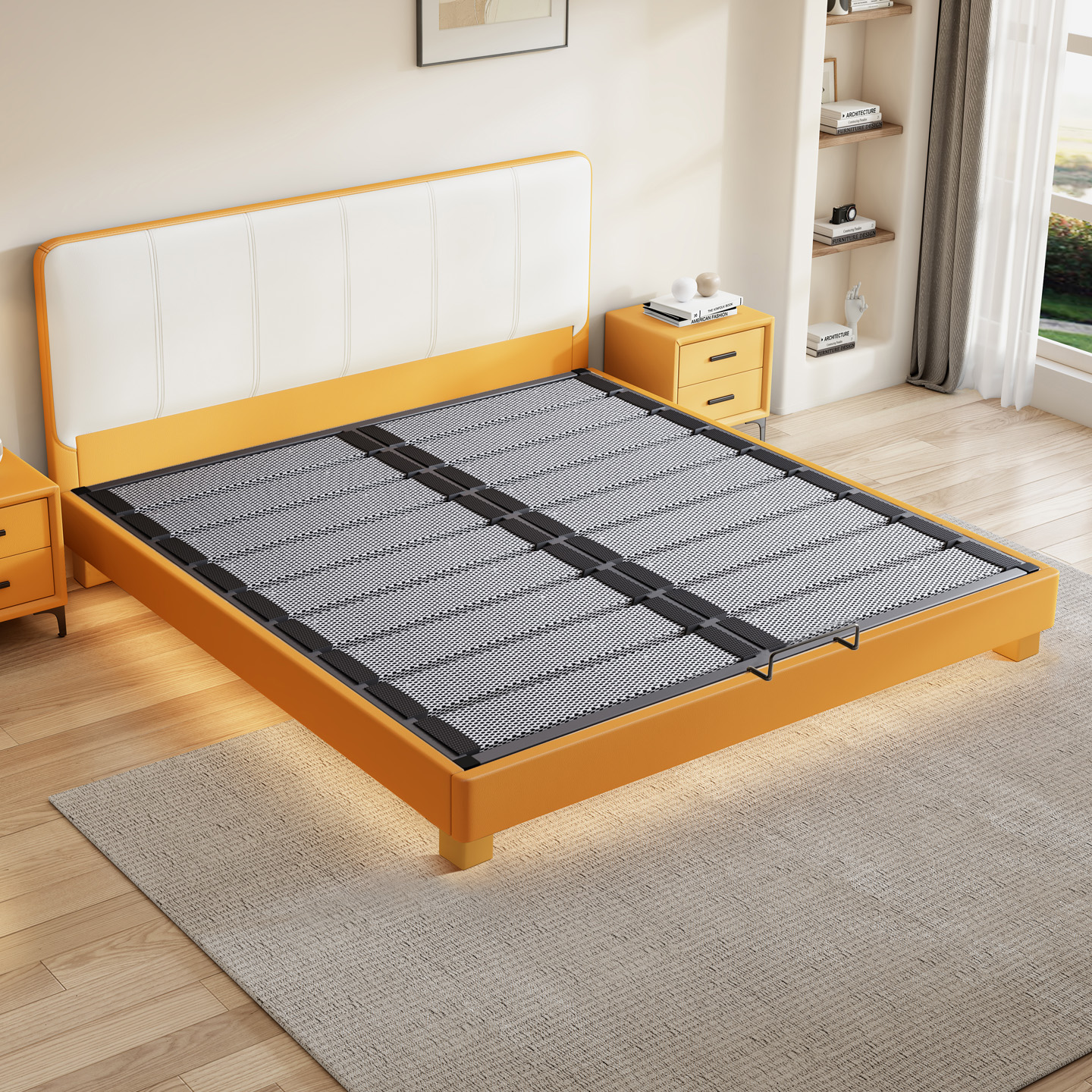 【纯实木打造】小户型钢木静音床