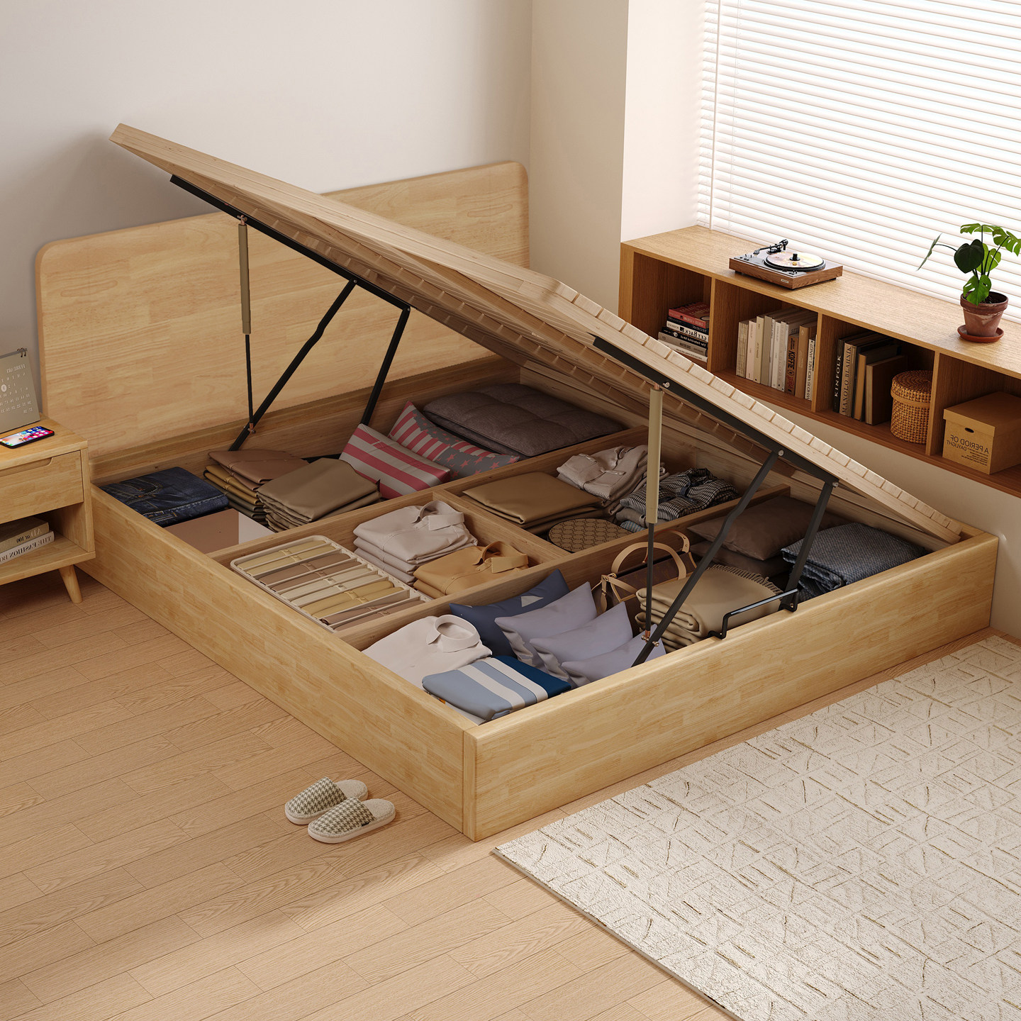 {环保ENF级}-侧开储物床-可定制