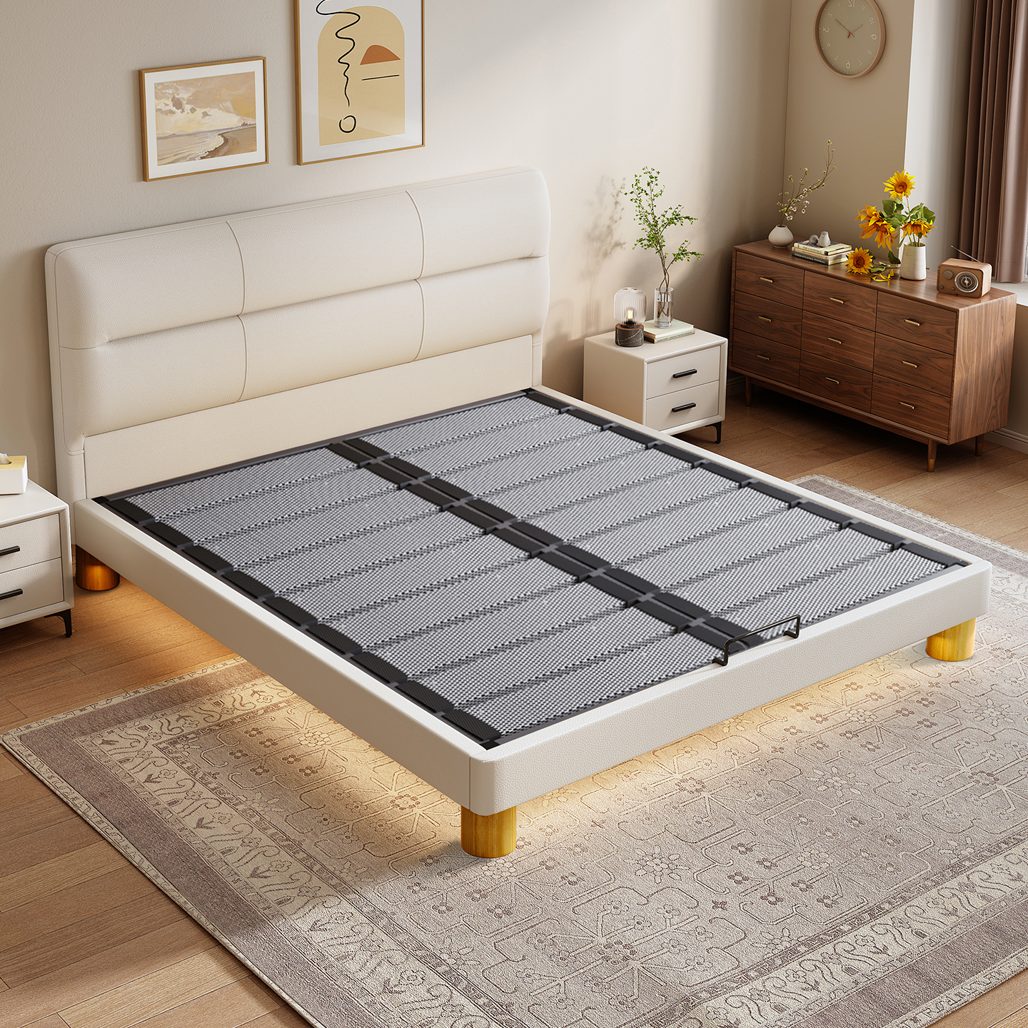 透气满铺9D钢木静音主卧双人大床