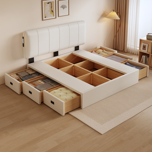 【可调节床头】多功能床头储物床