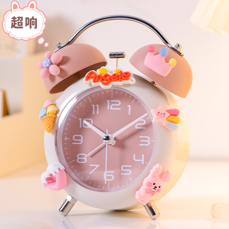 高颜值闹钟强力叫醒新款儿童男孩女孩学生用专用起床神器桌面时钟