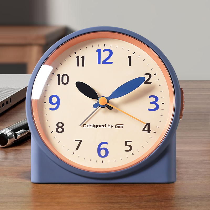 莫兰迪色静音准时闹钟